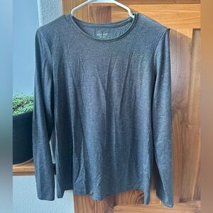 Nine West Charcoal Sparkle Long Sleeve Shirt